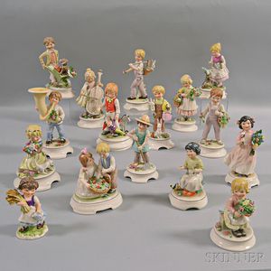 Sixteen Goebel Porcelain Figures of Children