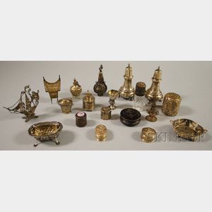 Approximately Nineteen Small Assorted Silver Items
