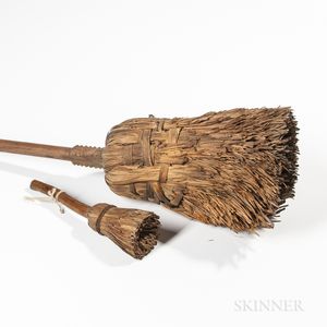 Early Cornhusk Broom and Splint Brush