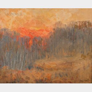 John Nichols Haapanen (American, 1891-1968) Autumn Sunset
