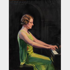 Wilbur Fiske Noyes (American, 1897-1951) Portrait of the Pianist Ethel Hutchinson Russell (1897-1995)