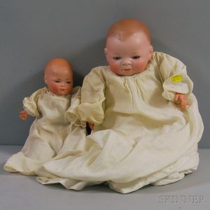 Two Bisque Baby Dolls: Bye-Lo and SHPB