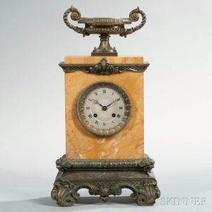 French Marble and Bronze Shelf Clock
