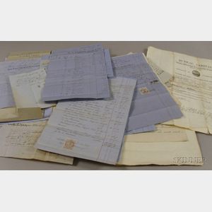 Group of 19th Century U.S., Great Britain, and Asia Related Shipping Documents.