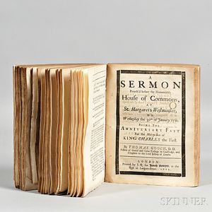 Sammelband of English Sermons, Late 17th to Late 18th Century, Approximately Forty-two Titles Bound as One.