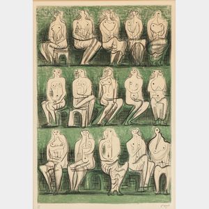 Henry Moore (British, 1898-1986) Seated Figures