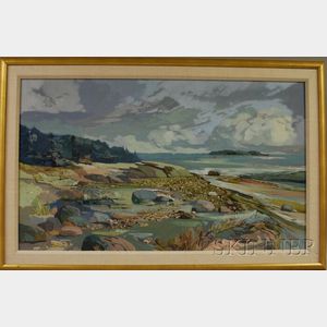 Laurence Philip Sisson (American, b. 1928) Along the Maine Coast.