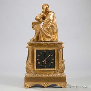 Gilt-bronze Figural Mantel Clock