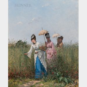 Adrien Moreau (French, 1843-1906) Field Flowers