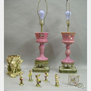 Six German Porcelain Decorative Objects