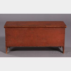 Small Red-painted Six-Board Chest