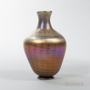 Large Tiffany Favrile Decorated Vase