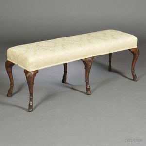 Neoclassical-style Upholstered Bench
