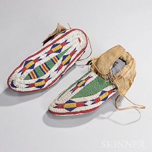 Arapaho Fully Beaded Hide Moccasins