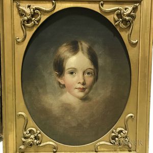 School of Thomas Sully (American, 1783-1872) Portrait Head of a Young Girl
