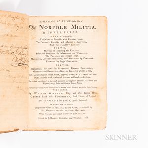 Major Nathaniel Ruggles' Copy of A Plan of Discipline for the Use of the Norfolk Militia