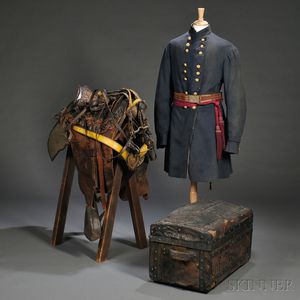 Frock Coats, Saddle, and Trunk of Col. Thomas F. Gallagher
