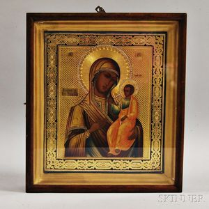 Modern Russian Icon Depicting the Mother of God