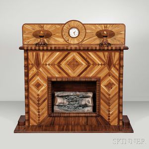 Barton La Clair Marquetry Fireplace