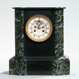 Dobbe Belgian Black Slate Mantel Clock
