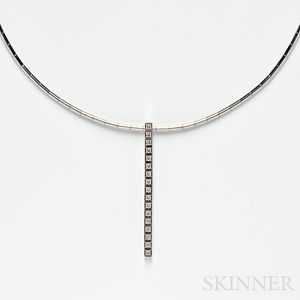 18kt White Gold and Diamond Pendant, Cartier