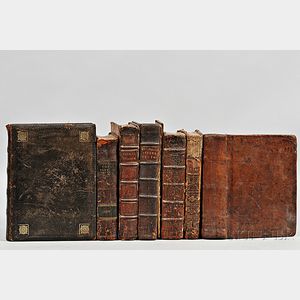 English Theology, 17th Century, Seven Quarto Volumes.