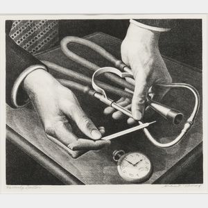 Grant Wood (American, 1891-1942) Family Doctor
