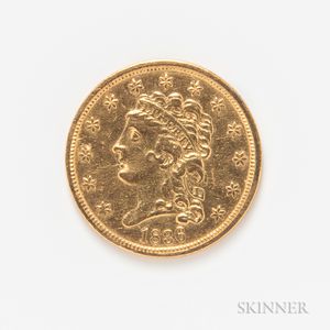 1836 Script 8 $2.50 Classic Head Quarter Eagle Gold Coin
