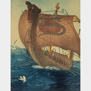 John Taylor Arms (American, 1887-1953) The Dragon Ship