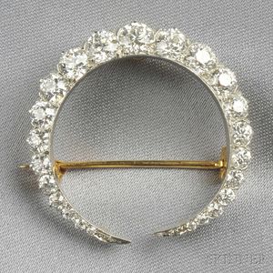 Edwardian Diamond Crescent Brooch, Tiffany & Co.