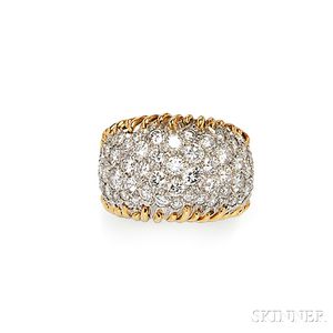 18kt Gold and Diamond "Stitches" Ring, Schlumberger, Tiffany & Co.