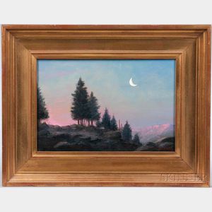 William R. Davis (Massachusetts, 1952-) Moonlit Landscape
