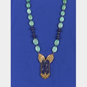 Lapis and Turquoise Bead Necklace