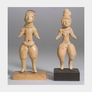 Two Pre-Columbian &#34;Pretty Ladies,&#34;