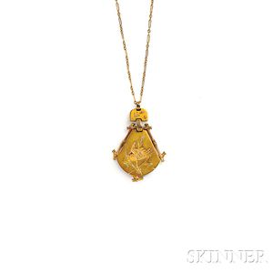 Aesthetic Movement 18kt Gold Pendant, Tiffany & Co.