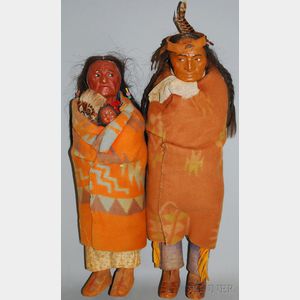 Two Skookum Dolls and Papoose
