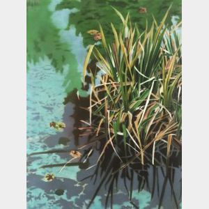 David Kessler (American, 20th/21st Century) Lot of Two Prints: Garden Pool