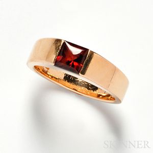 18kt Gold and Citrine "Tank" Ring, Cartier