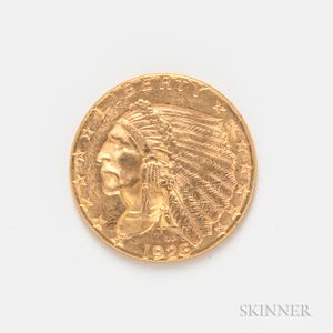 1926 $2.50 Indian Head Quarter Eagle Gold Coin. 