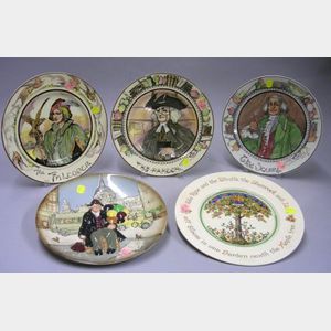 Five Assorted Royal Doulton Plates