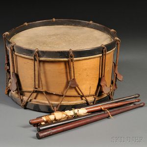 Drum and Two Pairs of Sticks