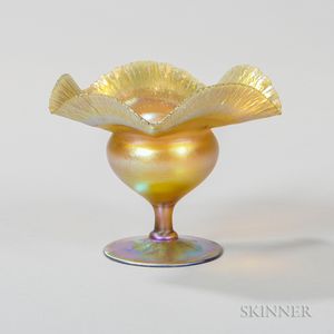 Tiffany Gold Favrile Floriform Vase