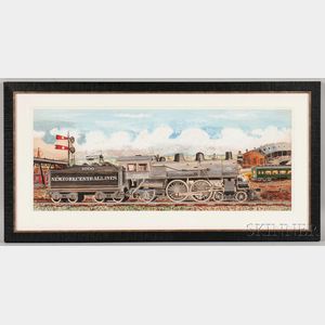 American School, 20th Century Portrait of a New York Central Lines Railroad Engine.