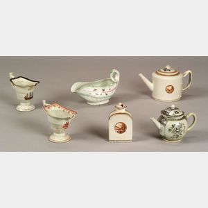 Six Chinese Export Porcelain Items