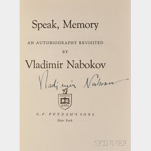 Nabokov, Vladimir (1899-1977) Speak, Memory , Signed Copy.