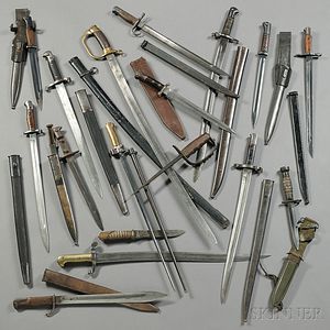 Seventeen Bayonets and Edged Weapons
