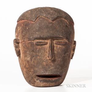 Asmat Carved Wood Ritual "Replacement" Head