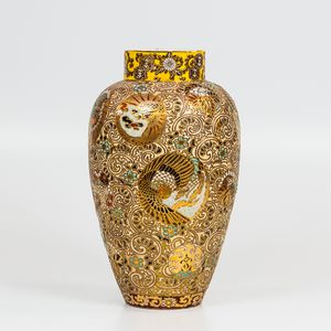 Large Satsuma Porcelain Vase