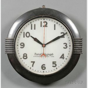 Postal Telegraph Synchronous Electric Time Clock