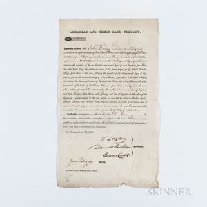Arkansas and Texas Land Company Document, New York, New York, 27 April 1831.